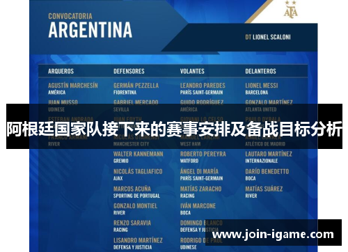 阿根廷国家队接下来的赛事安排及备战目标分析 阿根廷国家队接下来的赛事安排及备战目标分析